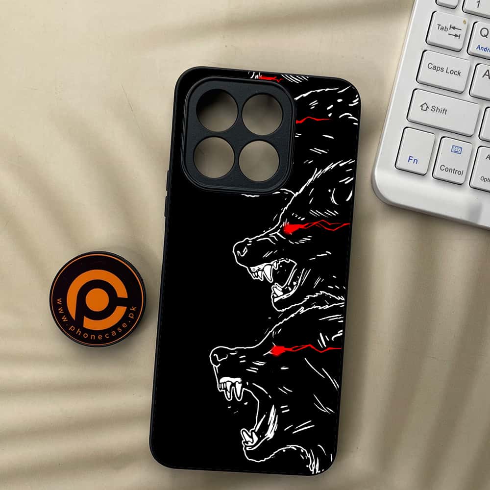 Honor X5b Plus - Black Art Series - Premium Metal  Printed soft Bumper shock Proof Case