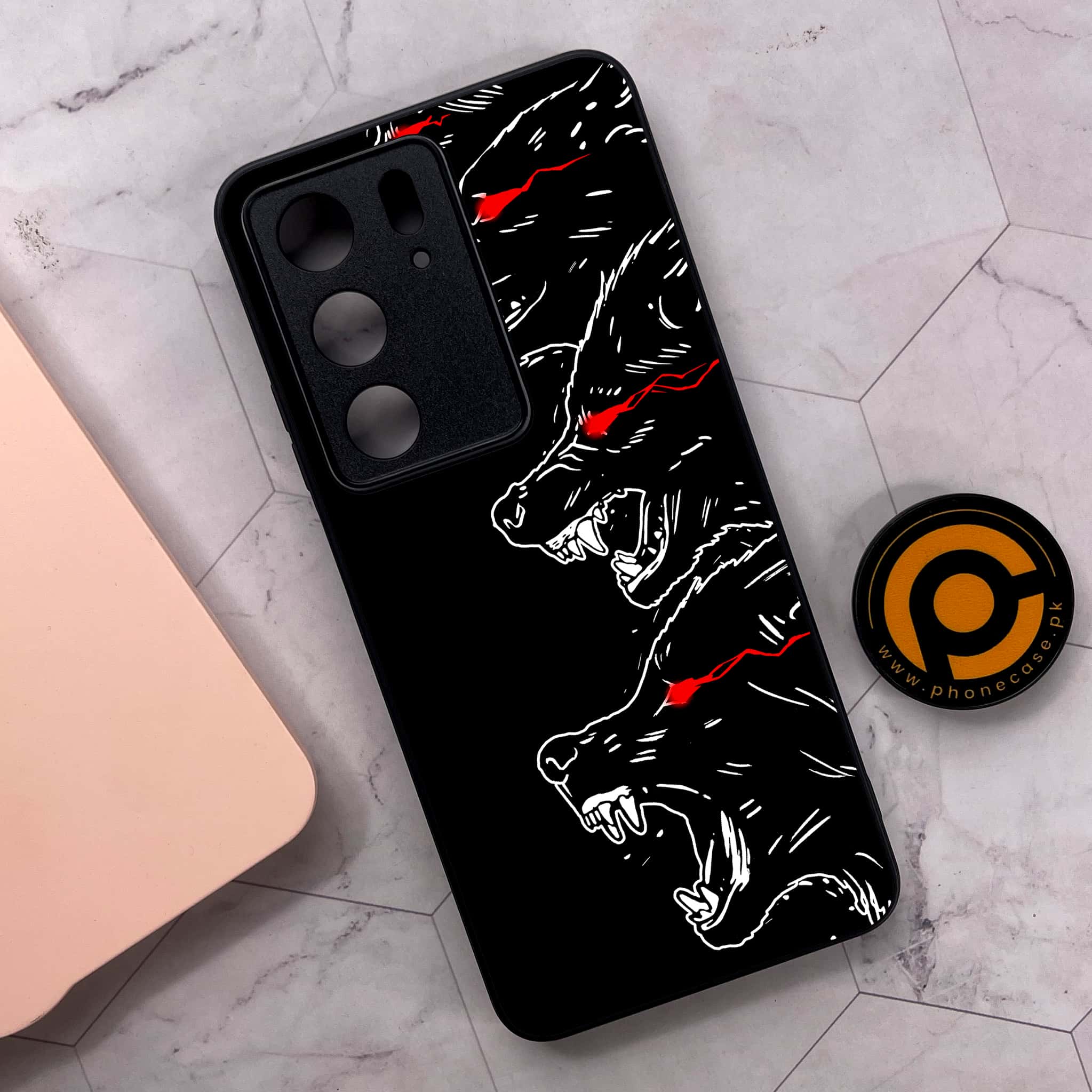 Realme C75x 4G - Black Art Series - Premium Metal Printed soft Bumper shock Proof Case