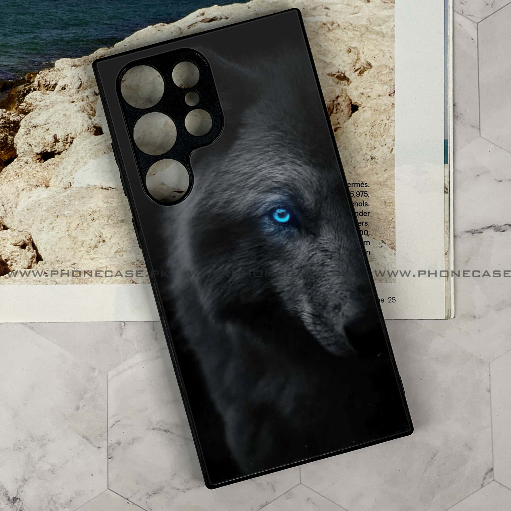 Samsung Galaxy S24 Ultra - Black Art Series - Premium Metal Printed soft Bumper shock Proof Case
