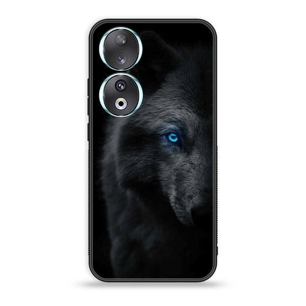 Huawei Honor 90 - Black Art Design 8- Premium Printed Glass soft Bumper shock Proof Case CS-45538