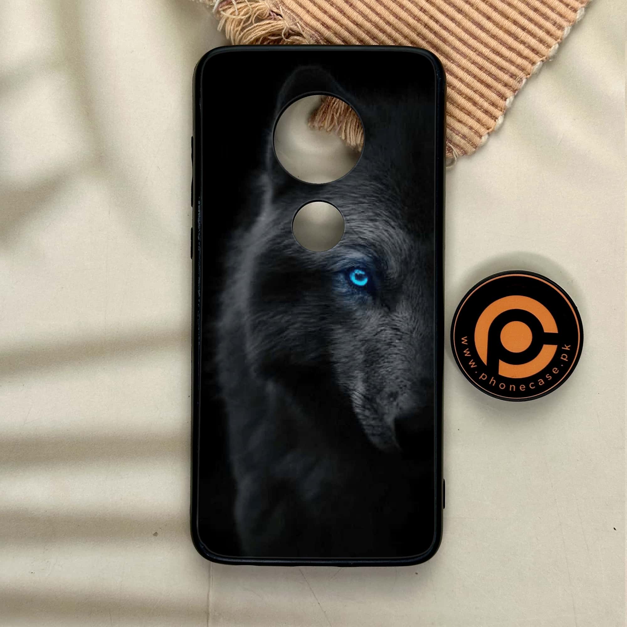 Moto G7 - Black Art Series - Premium Printed Glass soft Bumper shock Proof Case