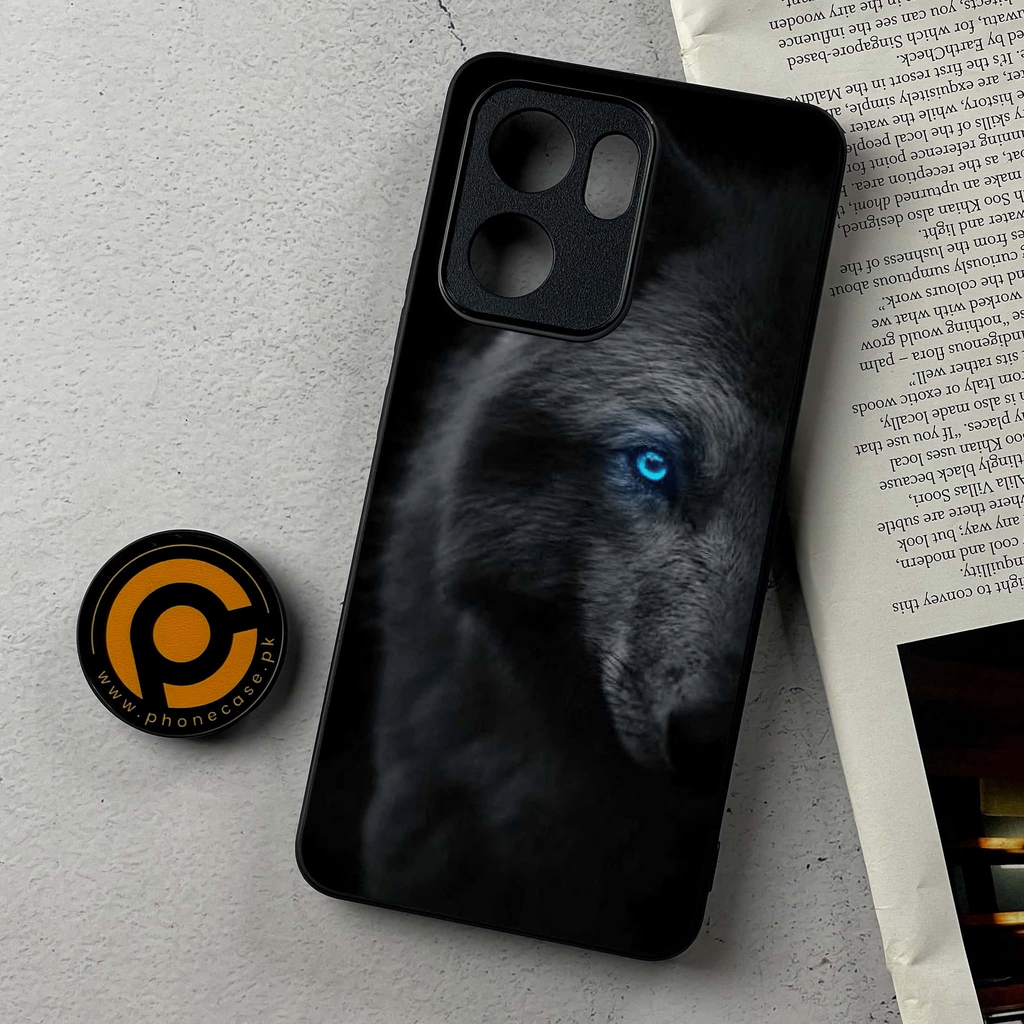 Oppo Reno 13F - Black Art Series - Premium Metal Printed Soft Bumper Shockproof Case