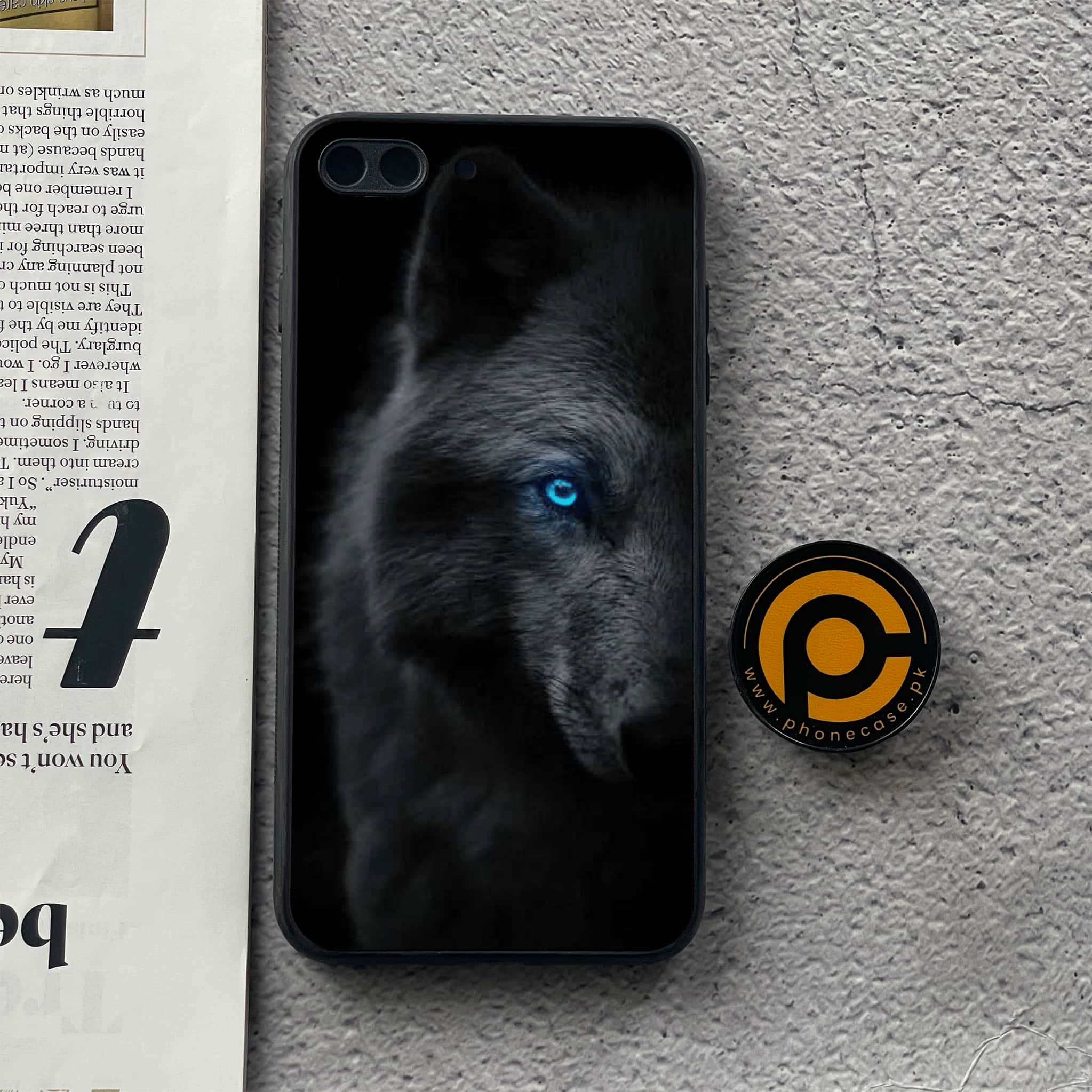 iPhone 7Plus - Black Art Series - Premium Printed Glass soft Bumper shock Proof Case