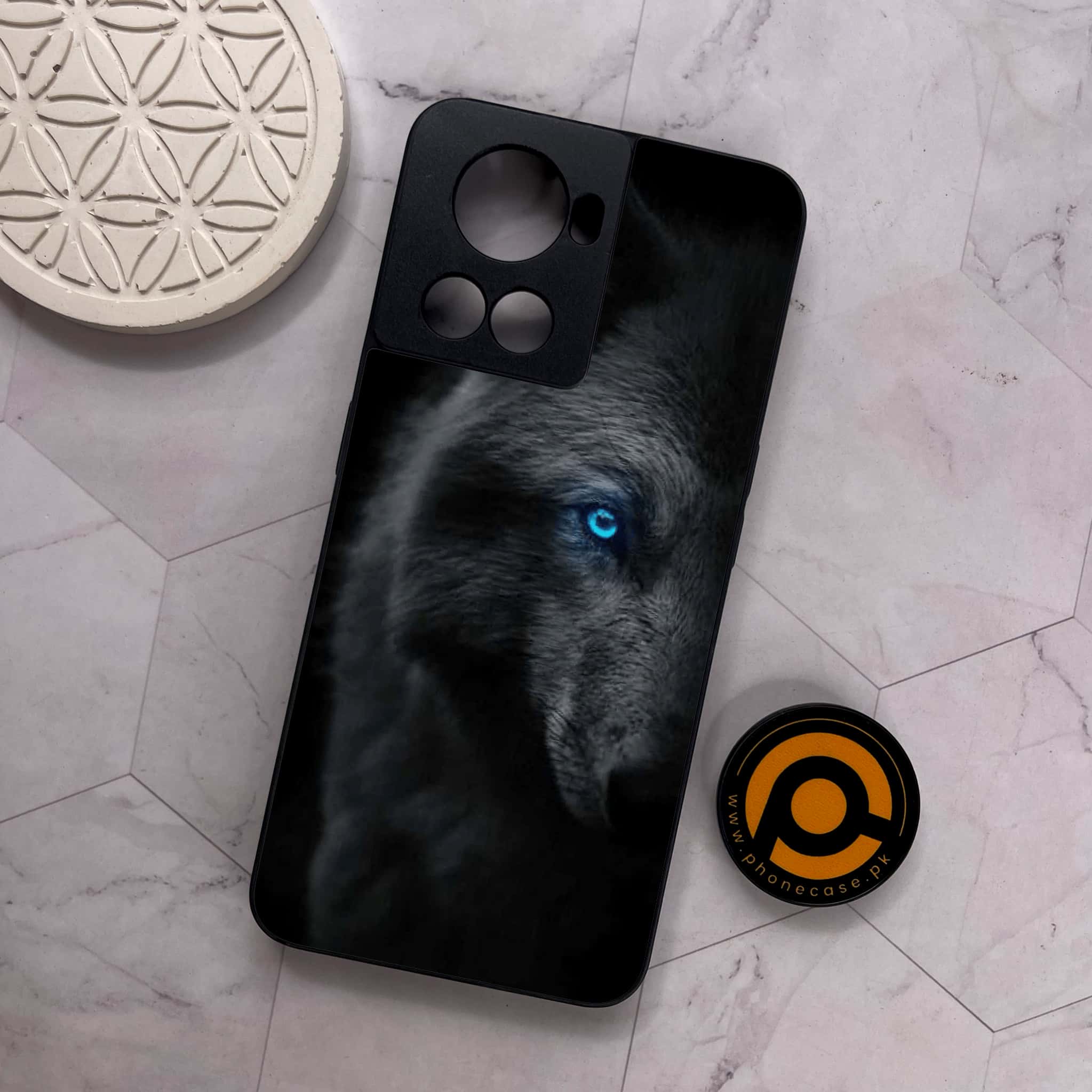 OnePlus 10R - Black Art Series - Premium Metal Printed soft Bumper shock Proof Case