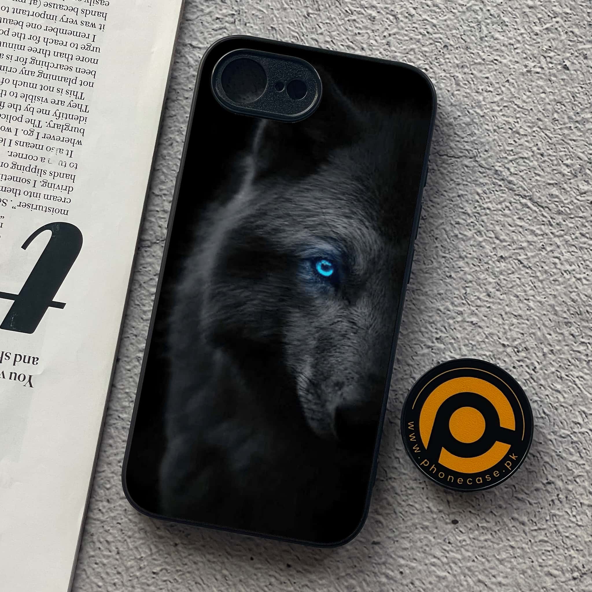 iPhone 16e - Black Art Series - Premium Metal  Printed soft Bumper shock Proof Case