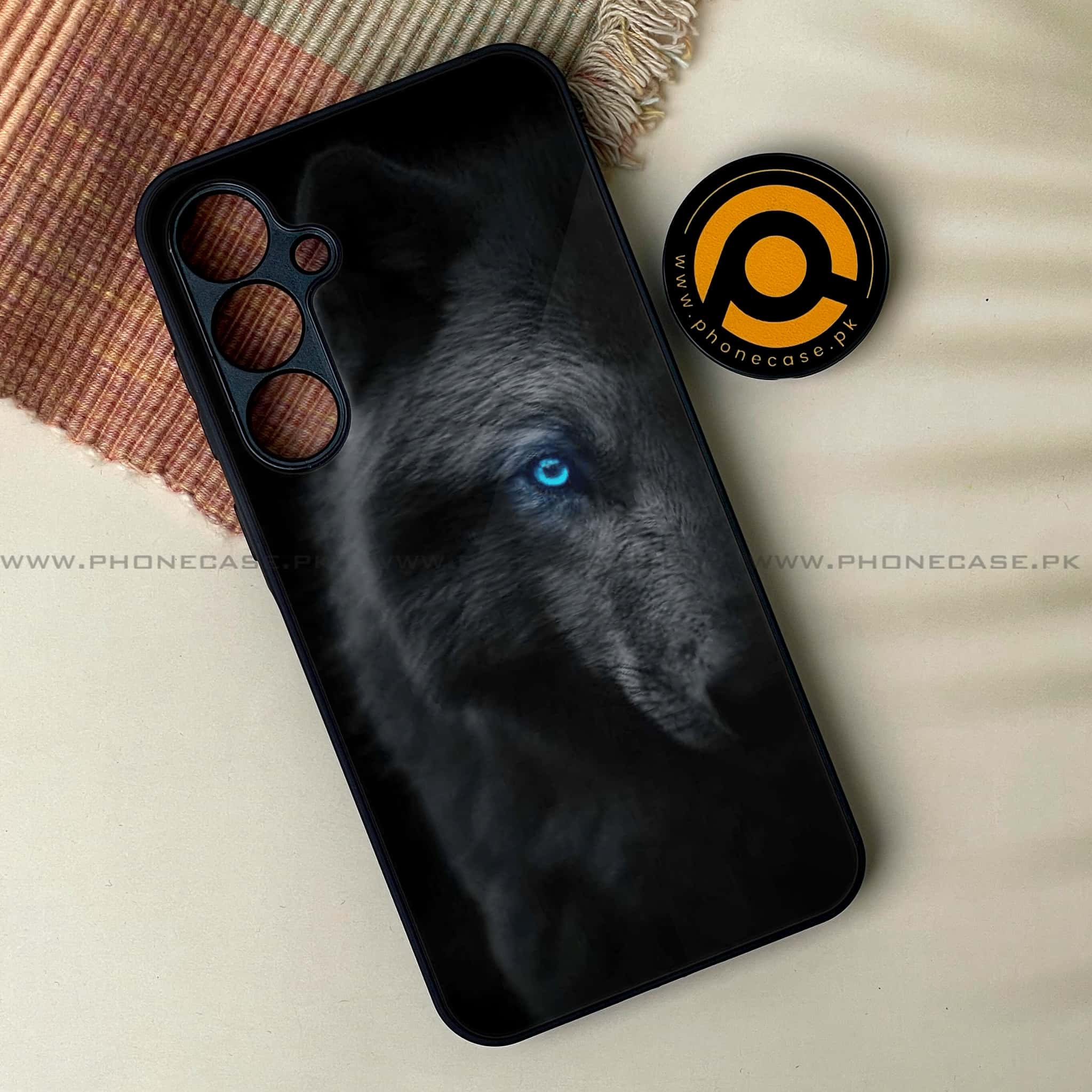 Samsung Galaxy A54 - Black Art Series - Premium Printed Glass soft Bumper shock Proof Case