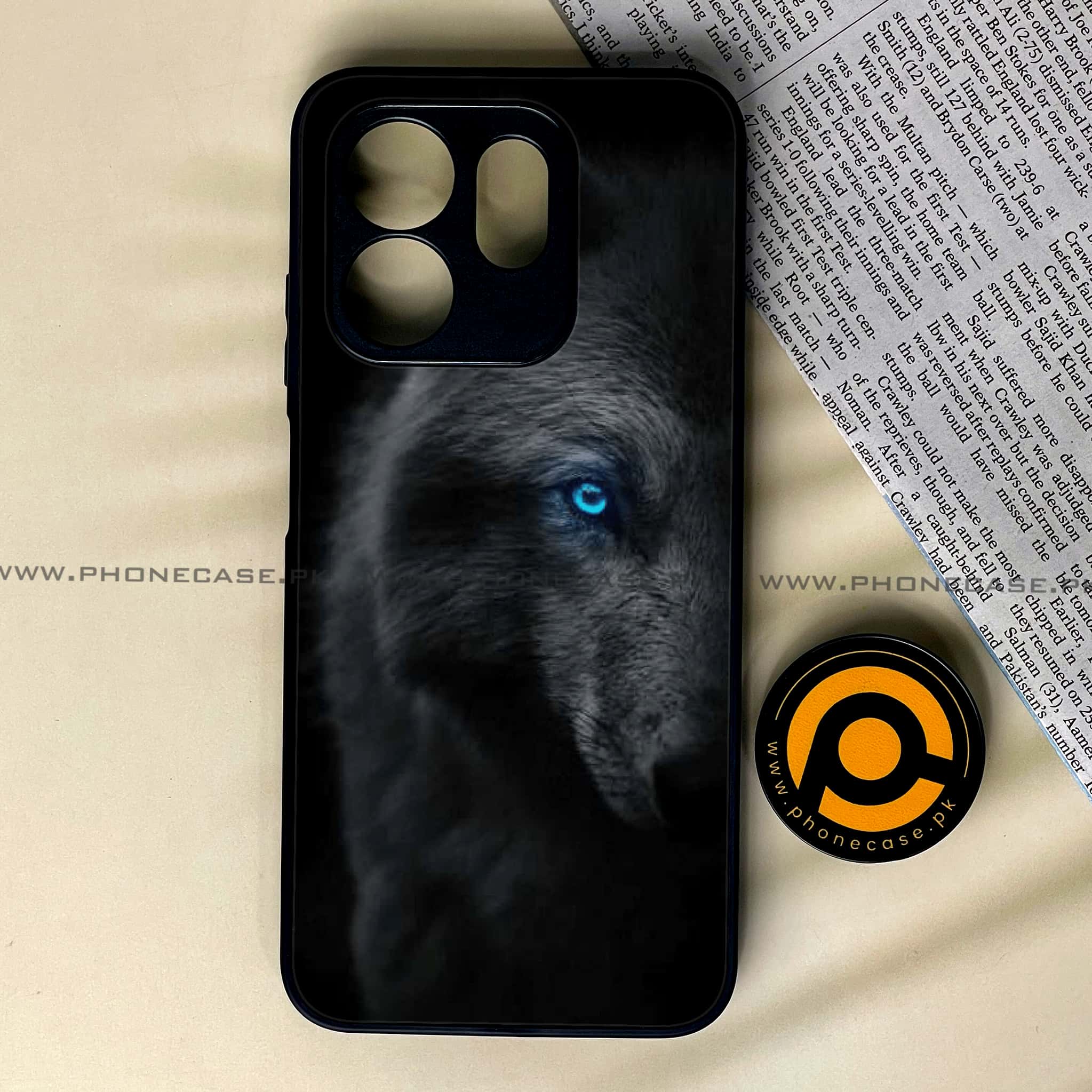 Infinix Smart 9 HD - Black Art Series - Premium Metal Printed soft Bumper shock Proof Case
