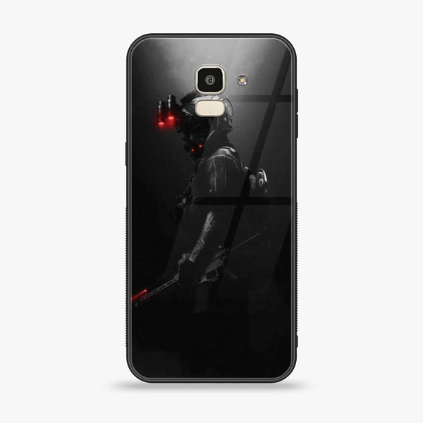 Samsung Galaxy J6 (2018) - Black Art Design 9 - Premium Printed Glass soft Bumper shock Proof Case CS-22086