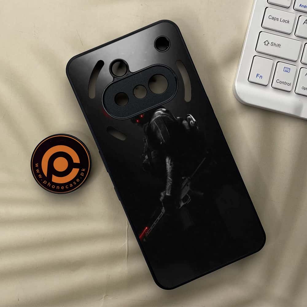 Nothing Phone 3a - Black Art Series - Premium Metal  Printed soft Bumper shock Proof Case