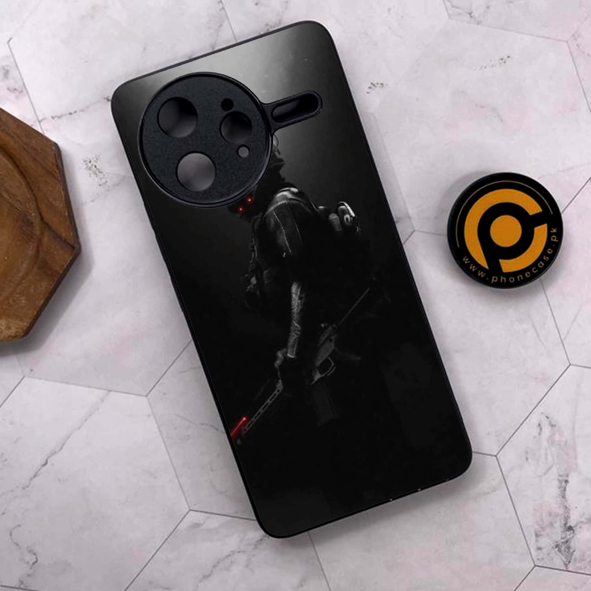Xiaomi Poco F7 Ultra 5G - Black Art Series - Premium Metal Printed soft Bumper shock Proof Case