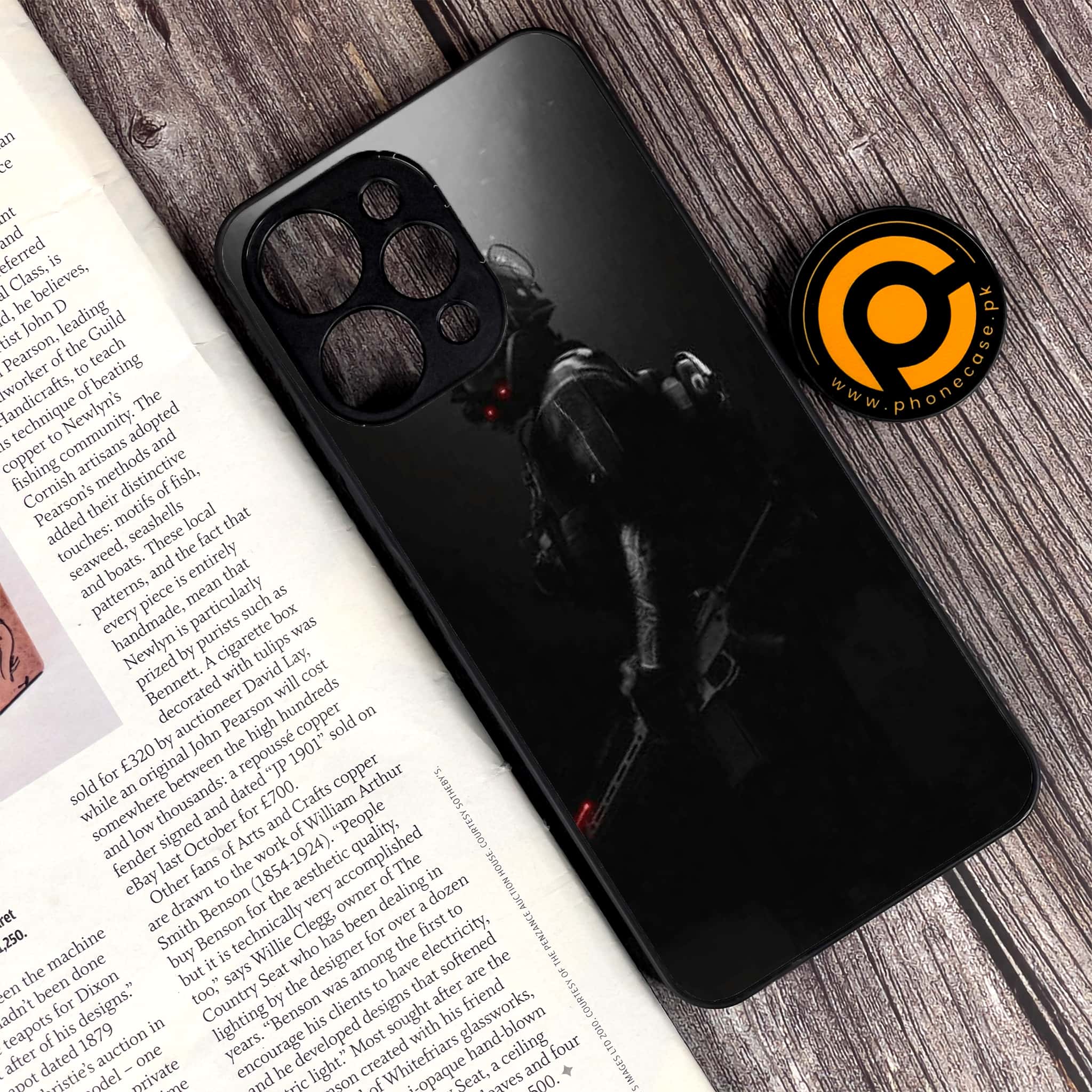 Xiaomi Redmi 12 - Black Art Series - Premium Printed Glass soft Bumper shock Proof Case