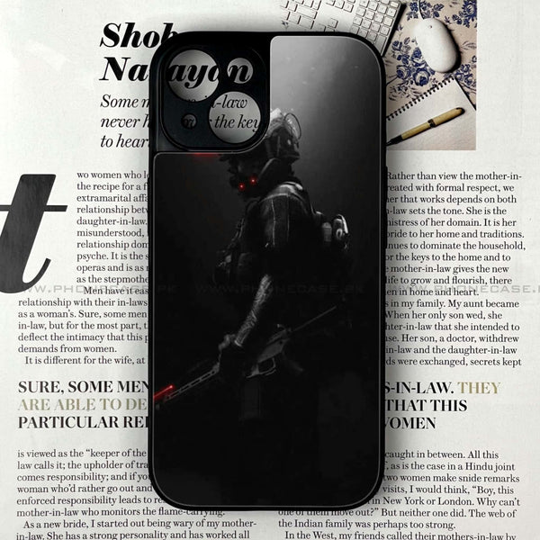 iPhone 13  - Black Art Design 9 - Premium Metal Printed soft Bumper shock Proof Case CS-30101