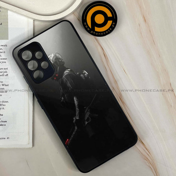 Samsung Galaxy A32 4G- Black Art Design 9  - Premium Printed Glass soft Bumper shock Proof Case CS-35248