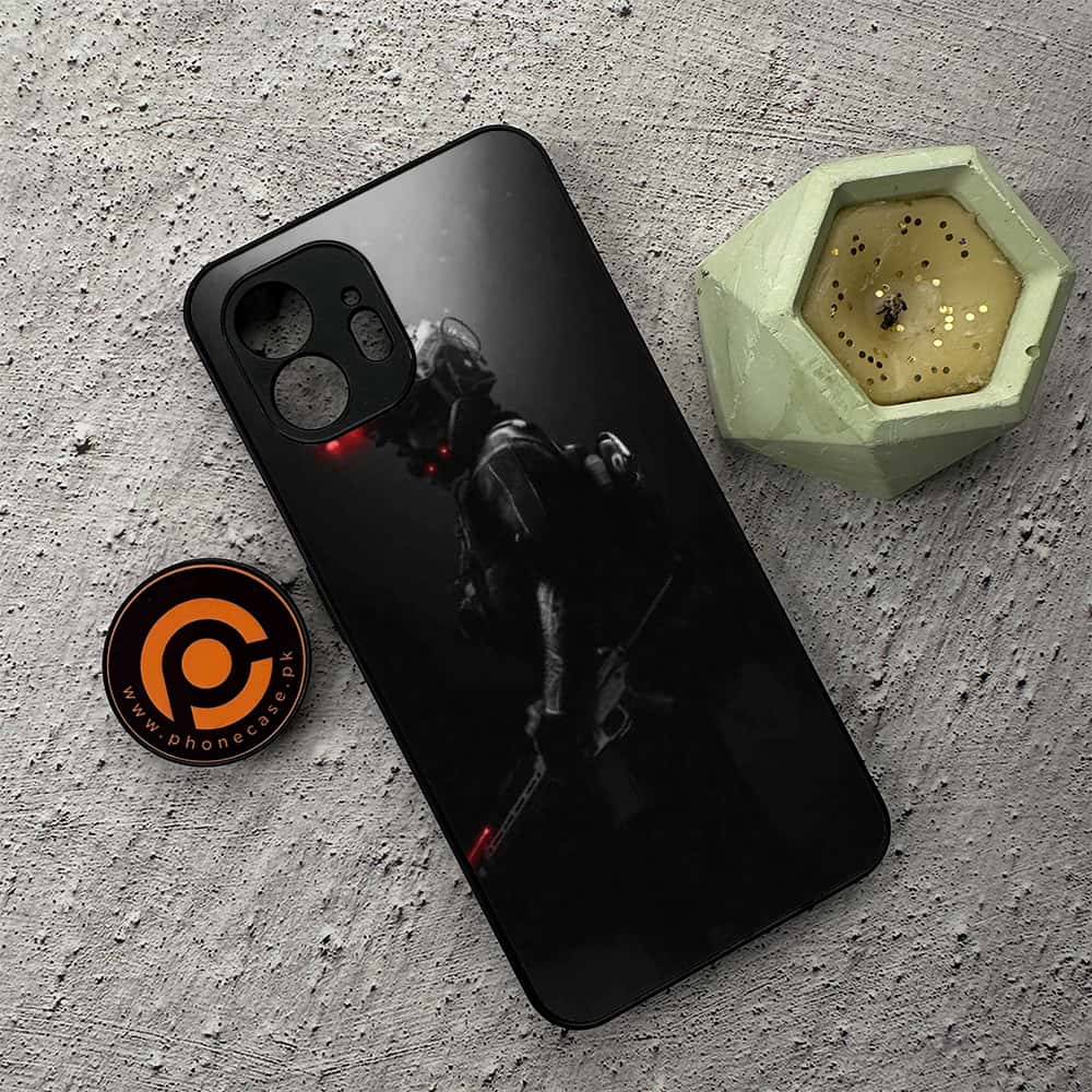 Nothing Phone 2 - Black Art Series - Premium Metal  Printed soft Bumper shock Proof Case