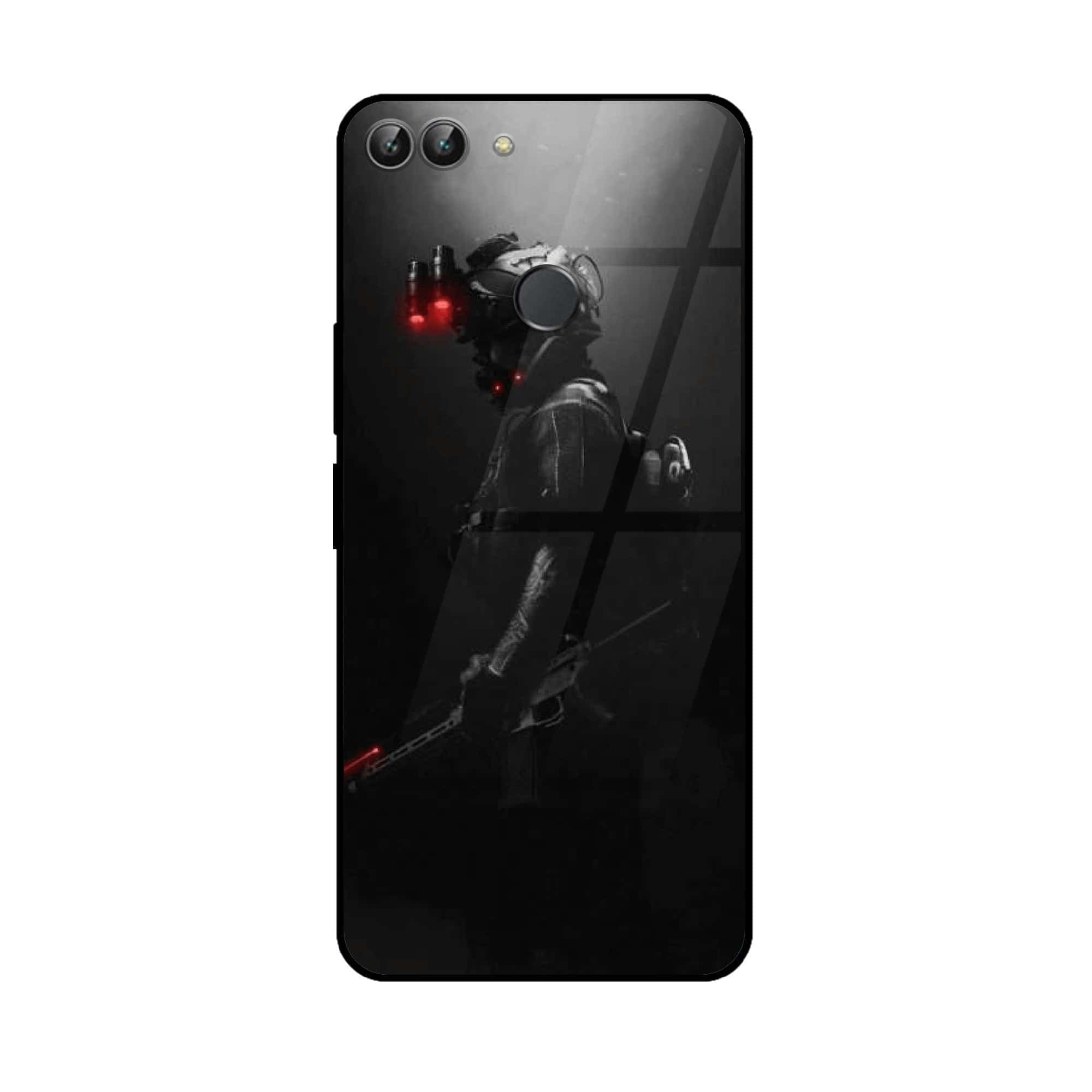 Huawei P Smart - Black Art Series - Premium Printed Glass soft Bumper shock Proof Case