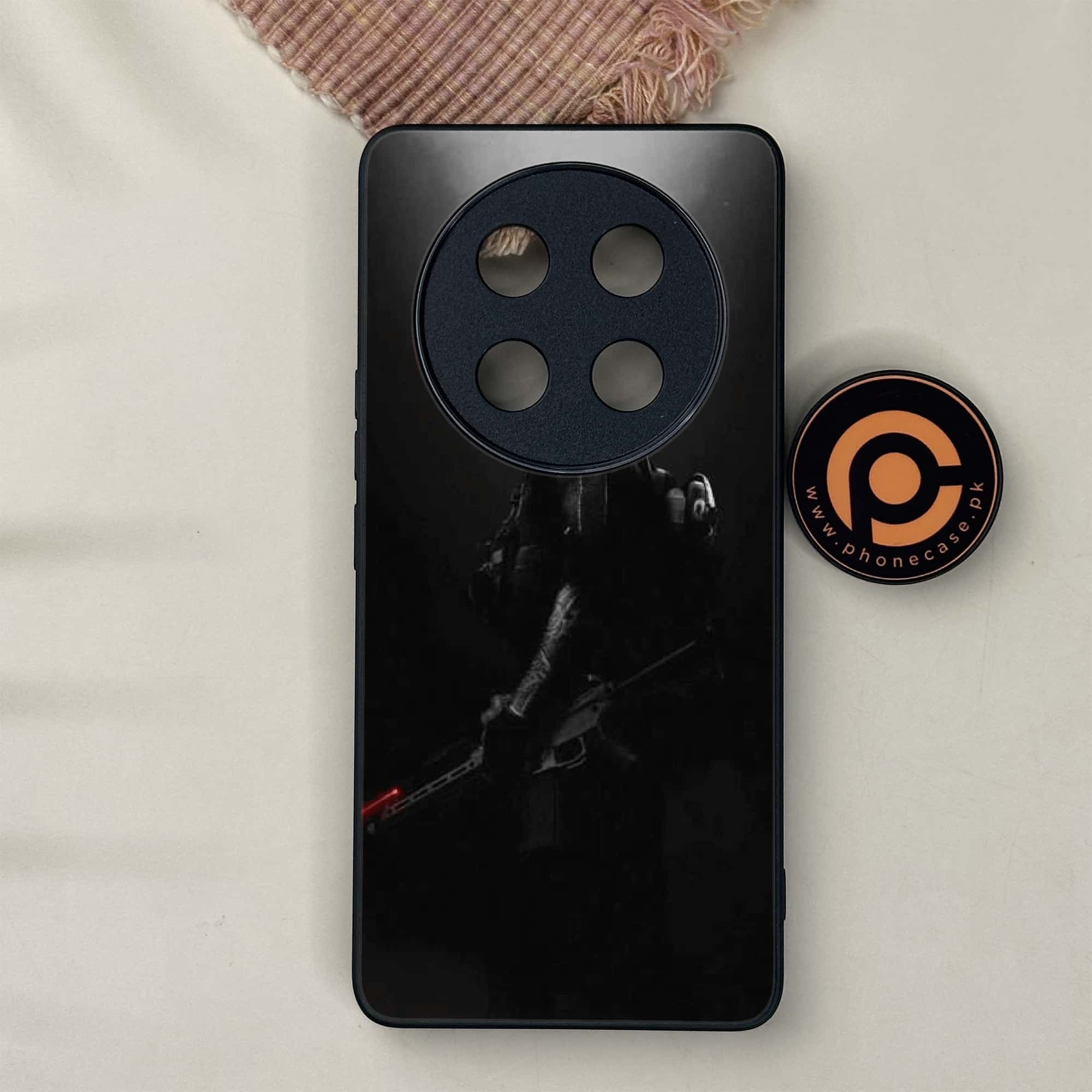 Honor X9c 5G - Black Art Series - Premium Metal Printed soft Bumper shock Proof Case