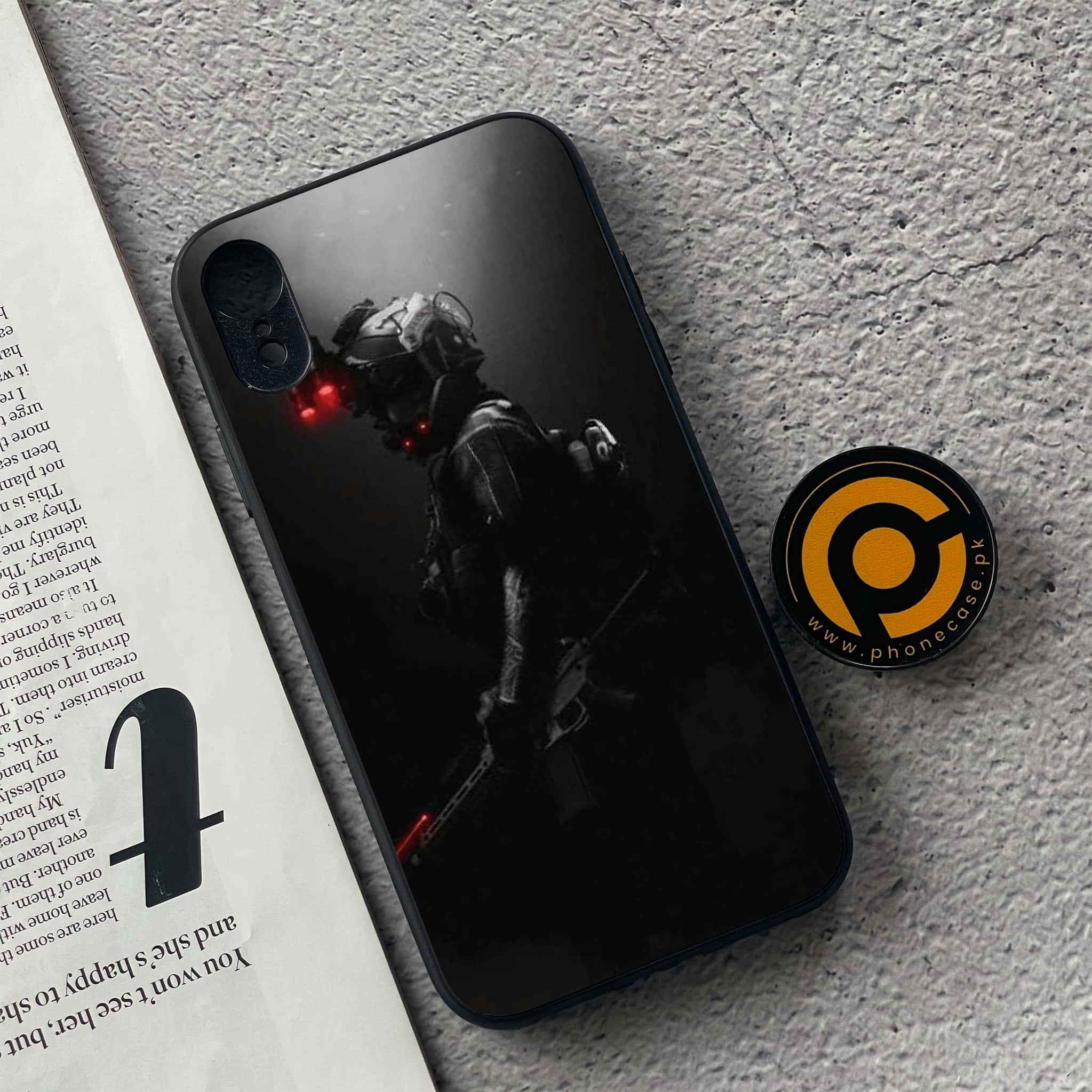 iPhone XR - Black Art Series - Premium Metal Printed soft Bumper shock Proof Case