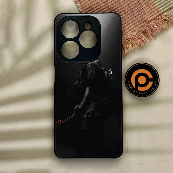 Tecno Spark GO 2024/ Smart 8/ Spark 20/ 20c/ Pop 8/ Hot 40i - Black Art Design 9 - Premium Metal Printed soft Bumper Shock Proof Case CS-7365