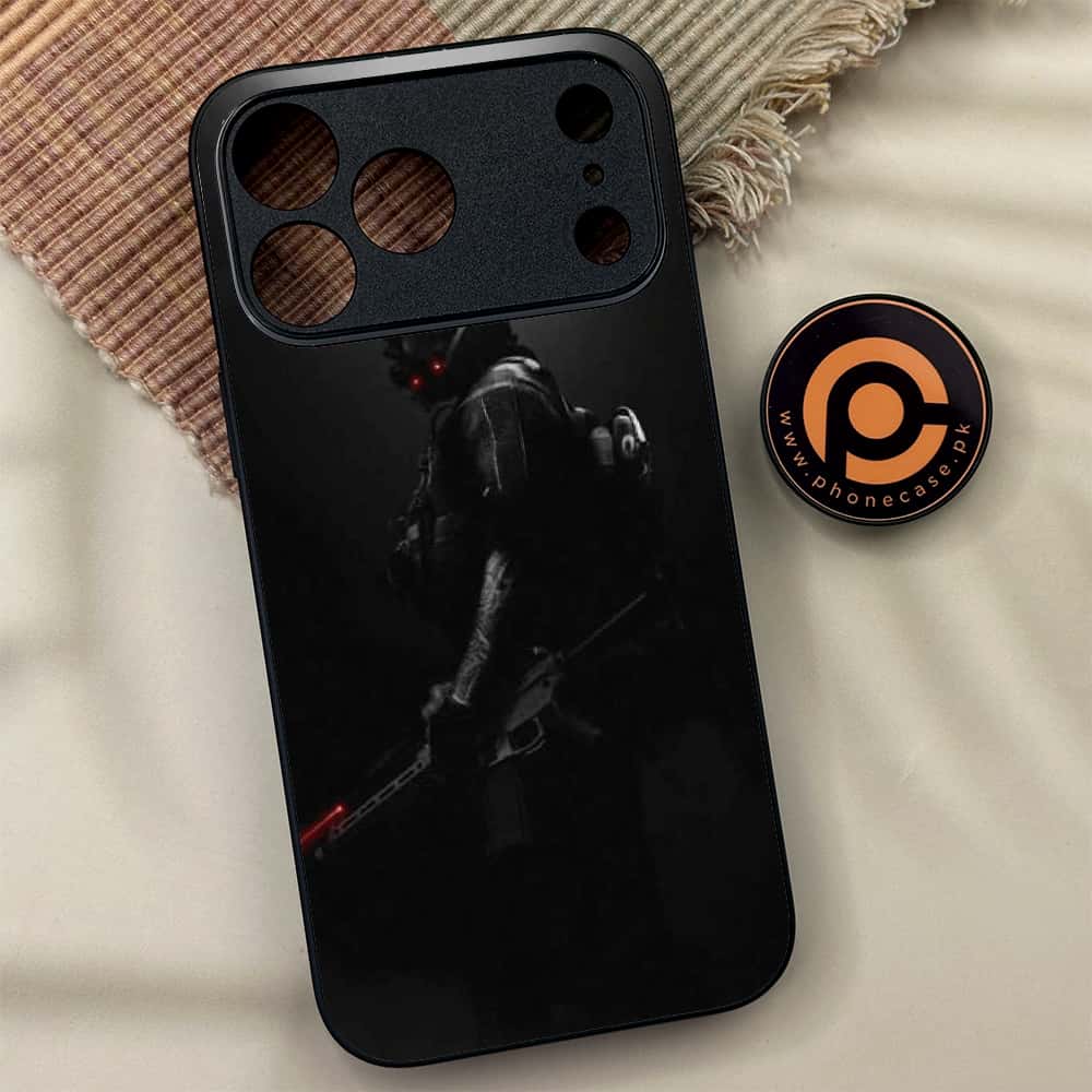 iPhone 17 Pro Max - Black Art Series - Premium Metal Printed soft Bumper shock Proof Case