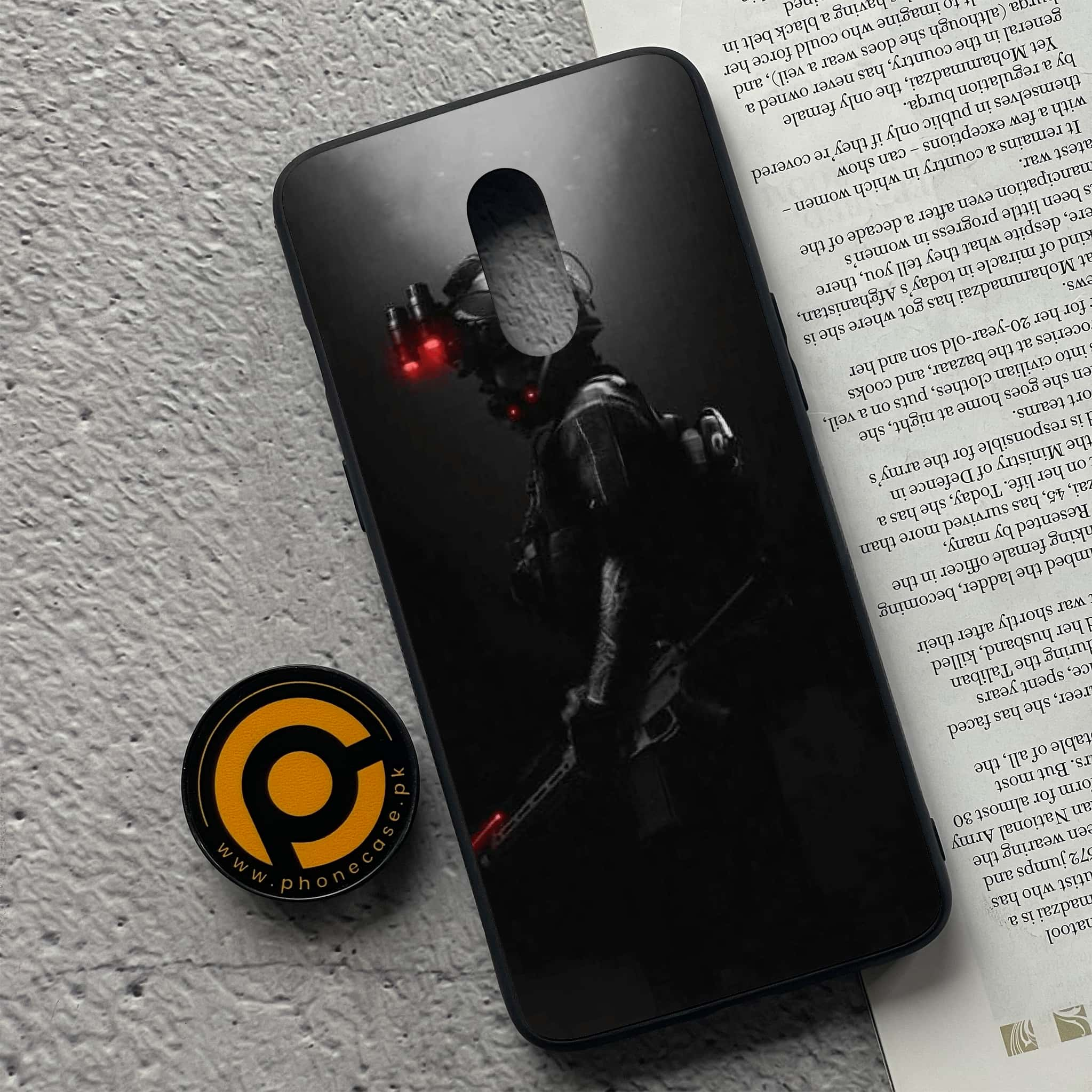 OnePlus 7 - Black Art Series - Premium Printed Glass soft Bumper shock Proof Case