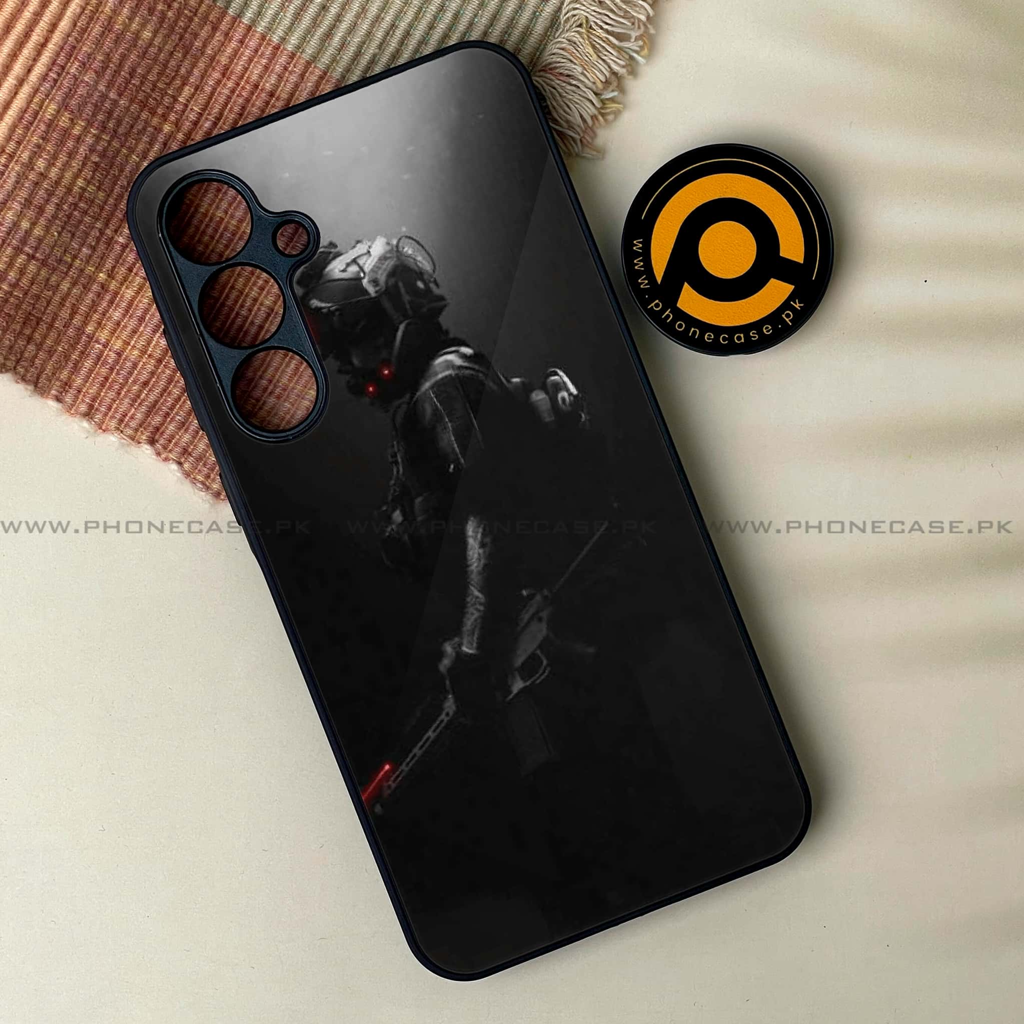 Samsung Galaxy A54 - Black Art Series - Premium Printed Glass soft Bumper shock Proof Case
