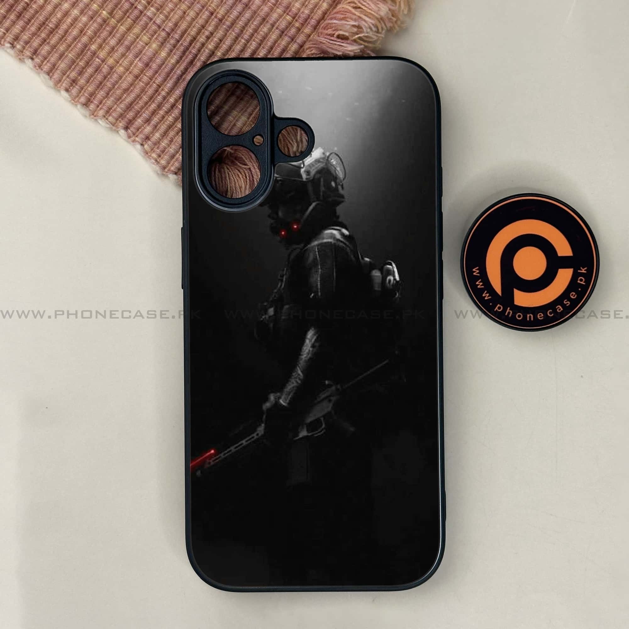 iPhone 17 - Black Art Series - Premium Printed Glass soft Bumper shock Proof Case