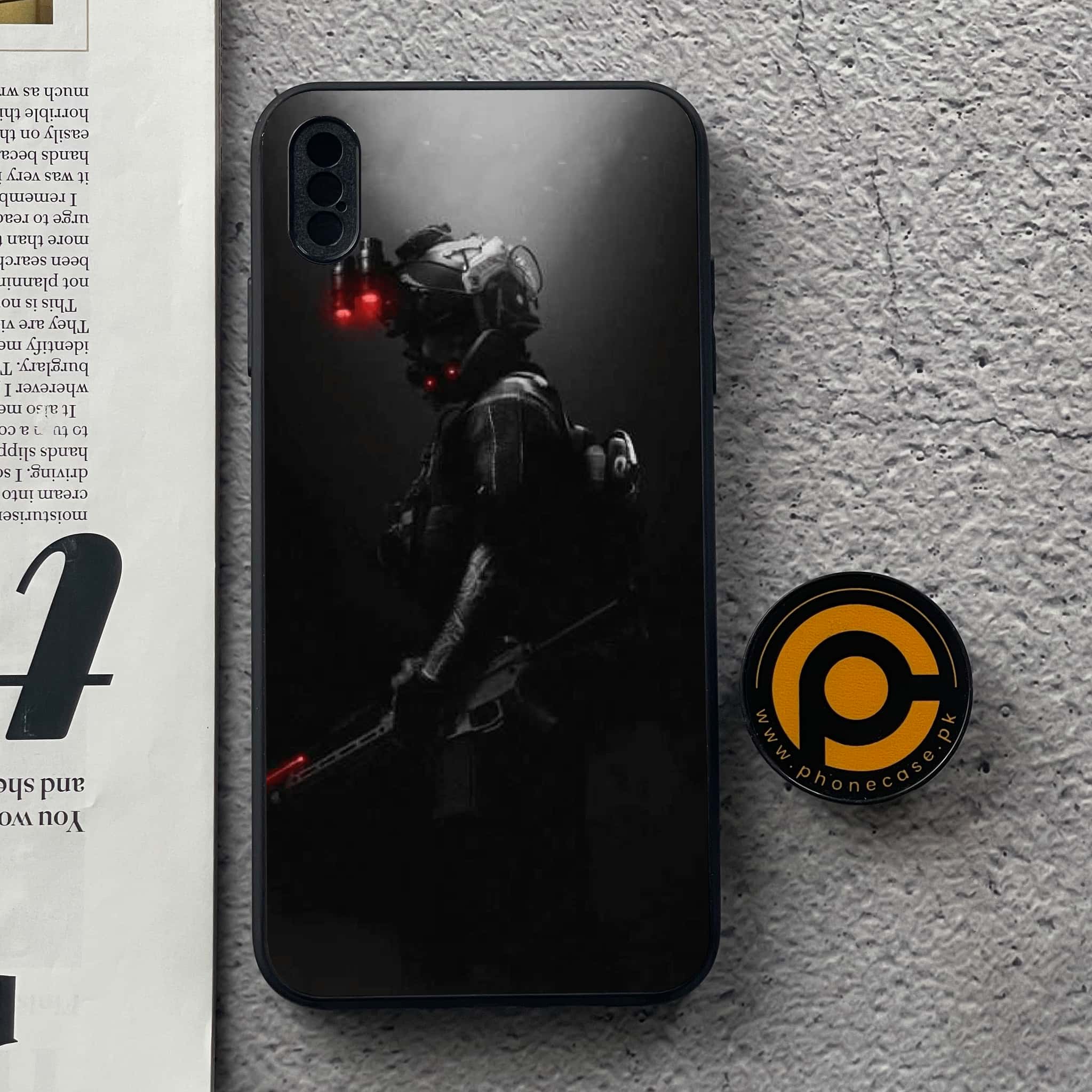 iPhone XS Max - Black Art  Series - Premium Metal Printed soft Bumper shock Proof Case