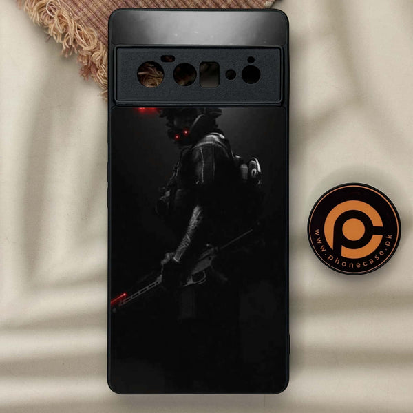 Google Pixel 6 Pro-Black Art Design 9  - Premium Metal Printed soft Bumper Shock Proof Case CS-36317