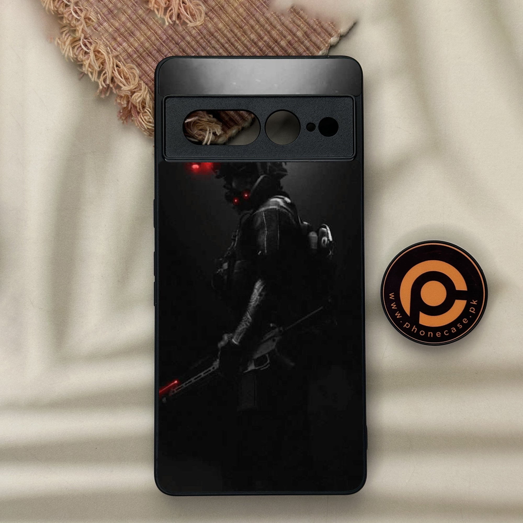 Google Pixel 7 Pro - Black Art Series - Premium Metal Printed soft Bumper Shock Proof Case