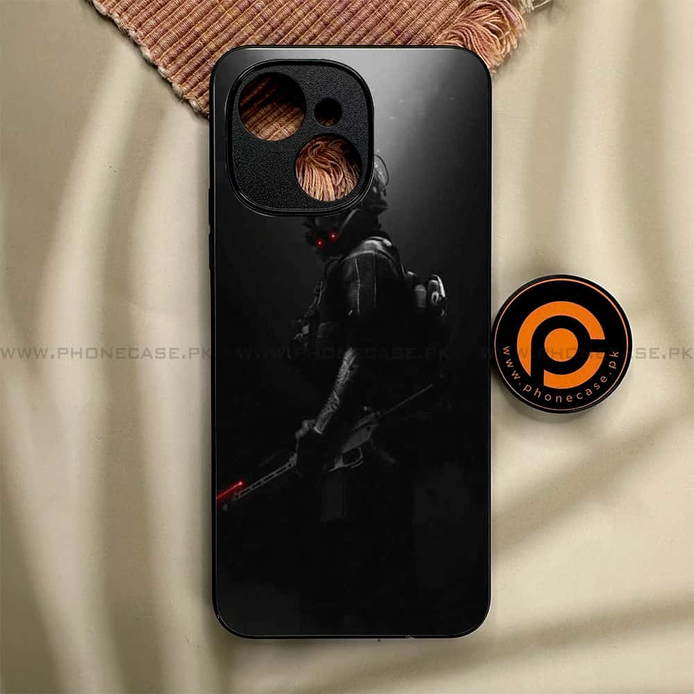 Tecno Spark 40C - Black Art Series - Premium Metal Printed soft Bumper shock Proof Case