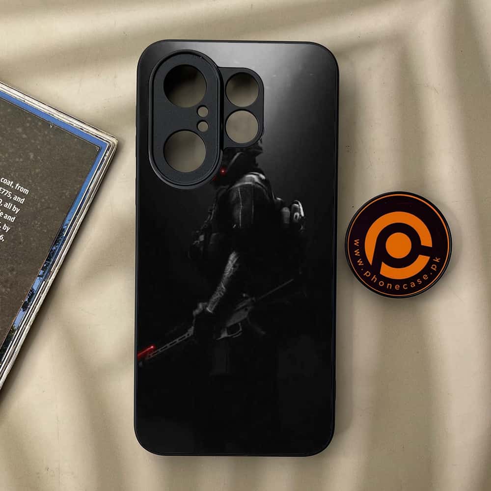 Vivo X200 FE - Black Art Series - Premium Metal Printed soft Bumper Shock Proof Case