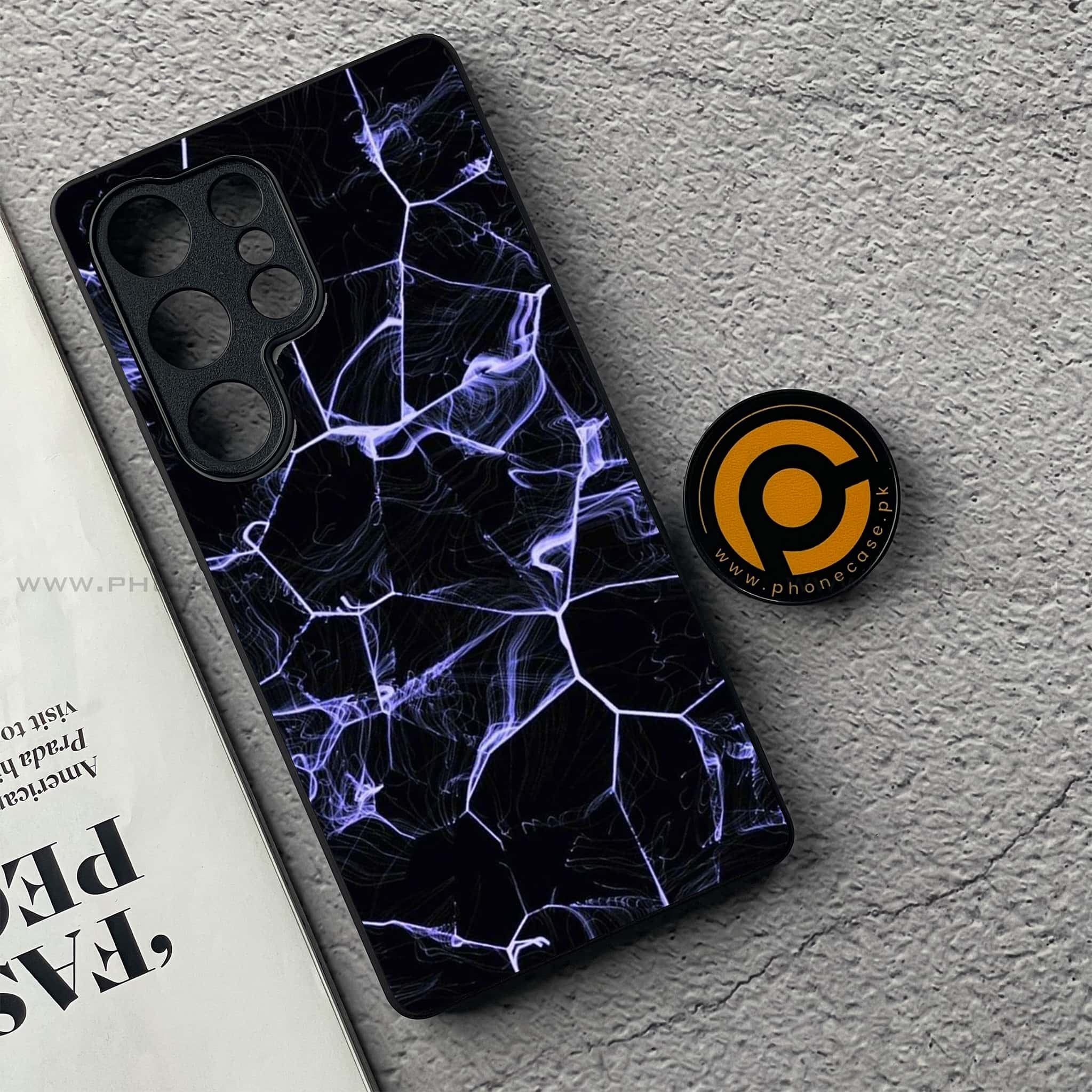 OnePlus 13 - Black Marble Series - Premium Metal Printed soft Bumper shock Proof Case