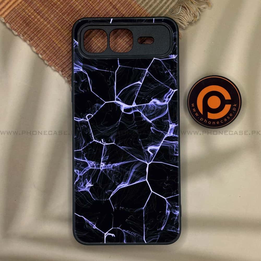 Infinix Smart 10 Plus - Black Marble Series - Premium Metal Printed soft Bumper shock Proof Case