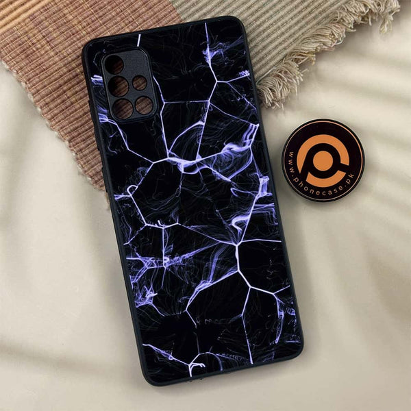 Samsung Galaxy A71 - Black Marble Design 10 - Premium Metal Printed soft Bumper shock Proof Case CS-7292
