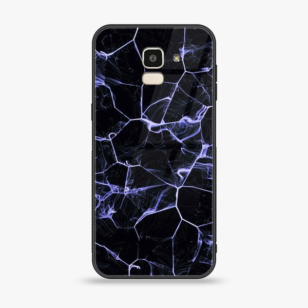 Samsung Galaxy J6 (2018) - Black Marble Design 10 - Premium Printed Glass soft Bumper shock Proof Case CS-22164