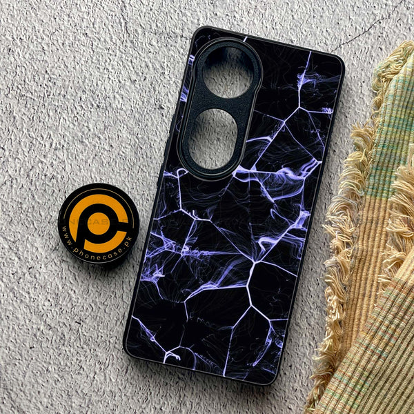 Vivo V40 - Black Marble Design 10 - Premium Printed Glass soft Bumper shock Proof Case CS-22100