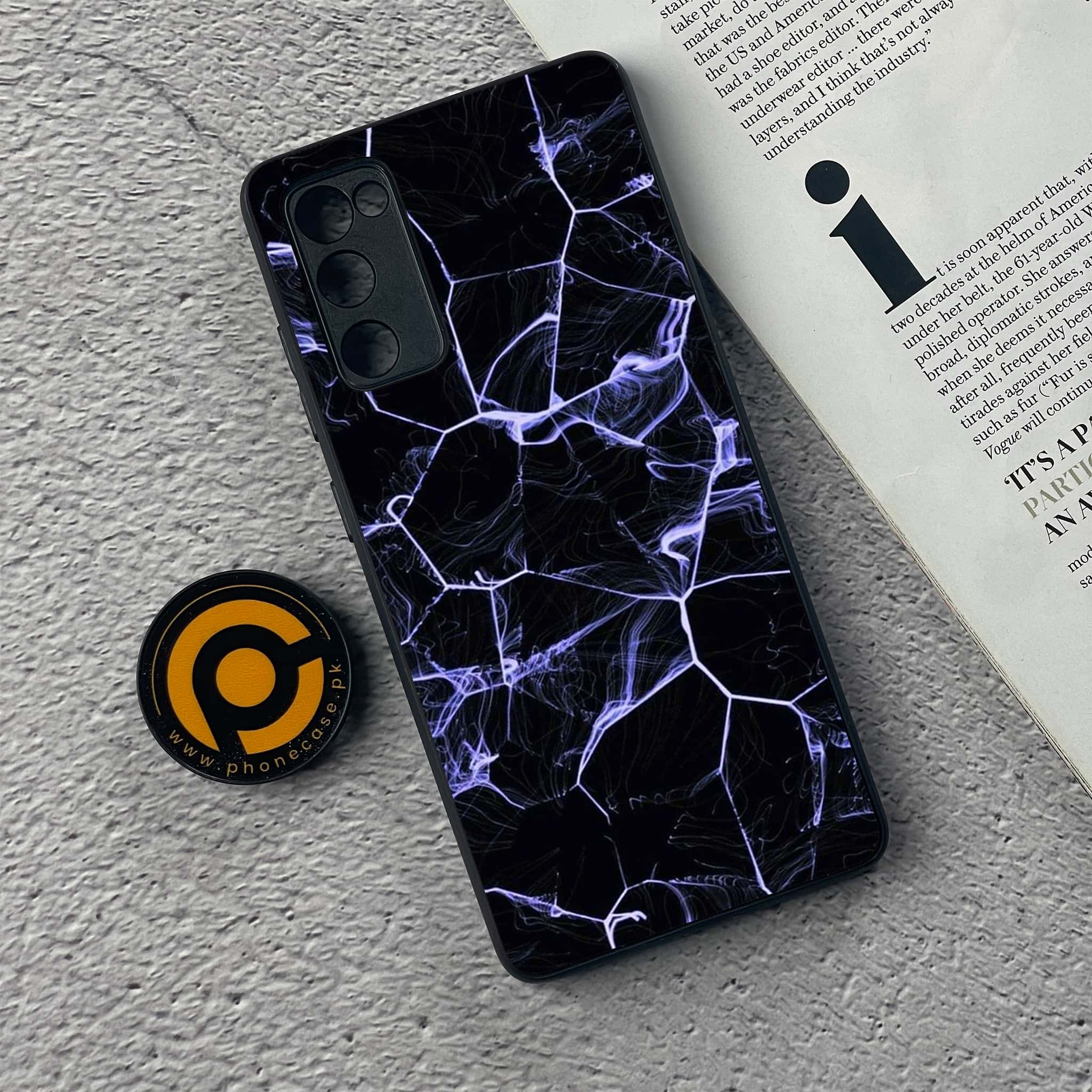 Galaxy S20 FE - Black Marble Series - Premium Printed Glass soft Bumper shock Proof Case