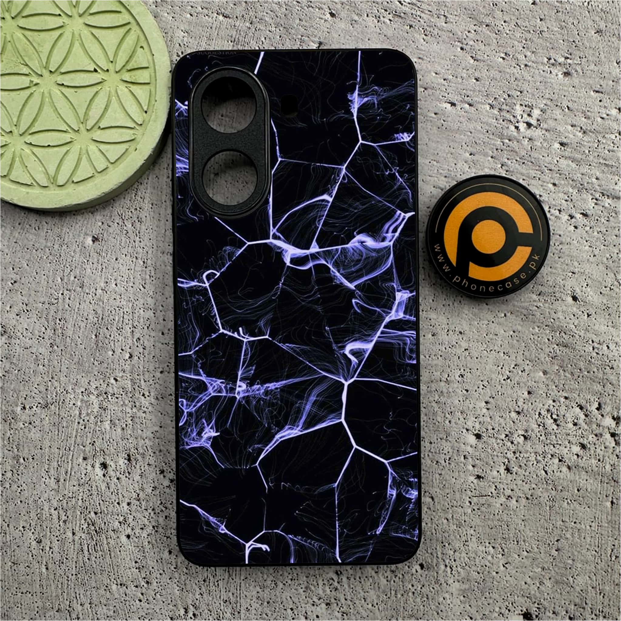 Xiaomi Redmi Turbo 4 - Black Marble Series - Premium Metal Printed soft Bumper shock Proof Case