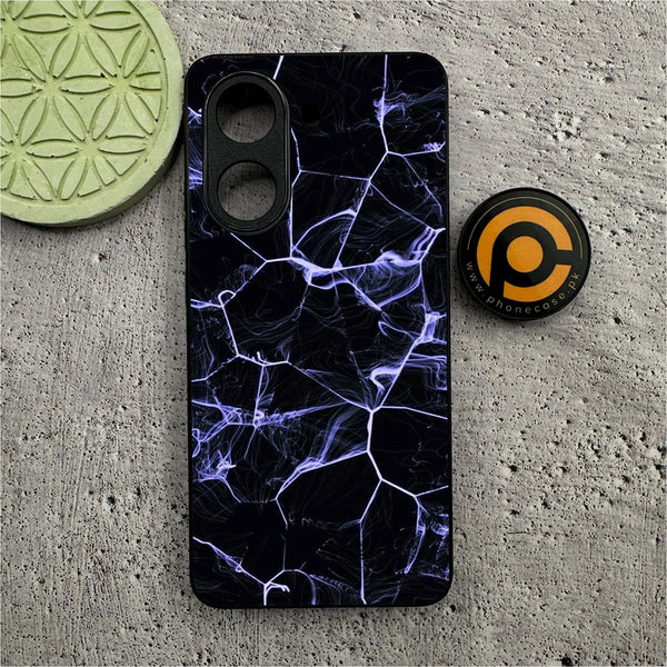 Xiaomi Redmi Turbo 4 - Black Marble Series - Premium Metal Printed soft Bumper shock Proof Case
