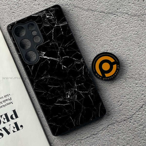 OnePlus 13 - Black Marble Series - Premium Metal Printed soft Bumper shock Proof Case