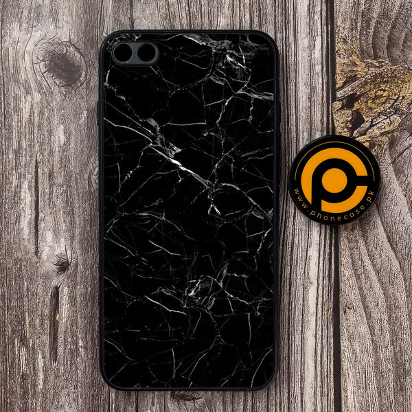 iPhone 7 / 8 Plus - Black Marble Design 1 - Premium Metal Printed soft Bumper shock Proof Case  CS-34185