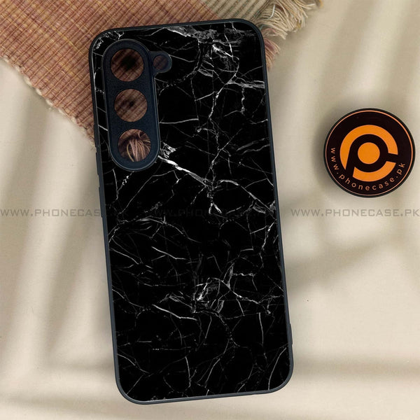 Tecno Spark 40 Pro - Black Marble Series - Premium Metal Printed soft Bumper shock Proof Case