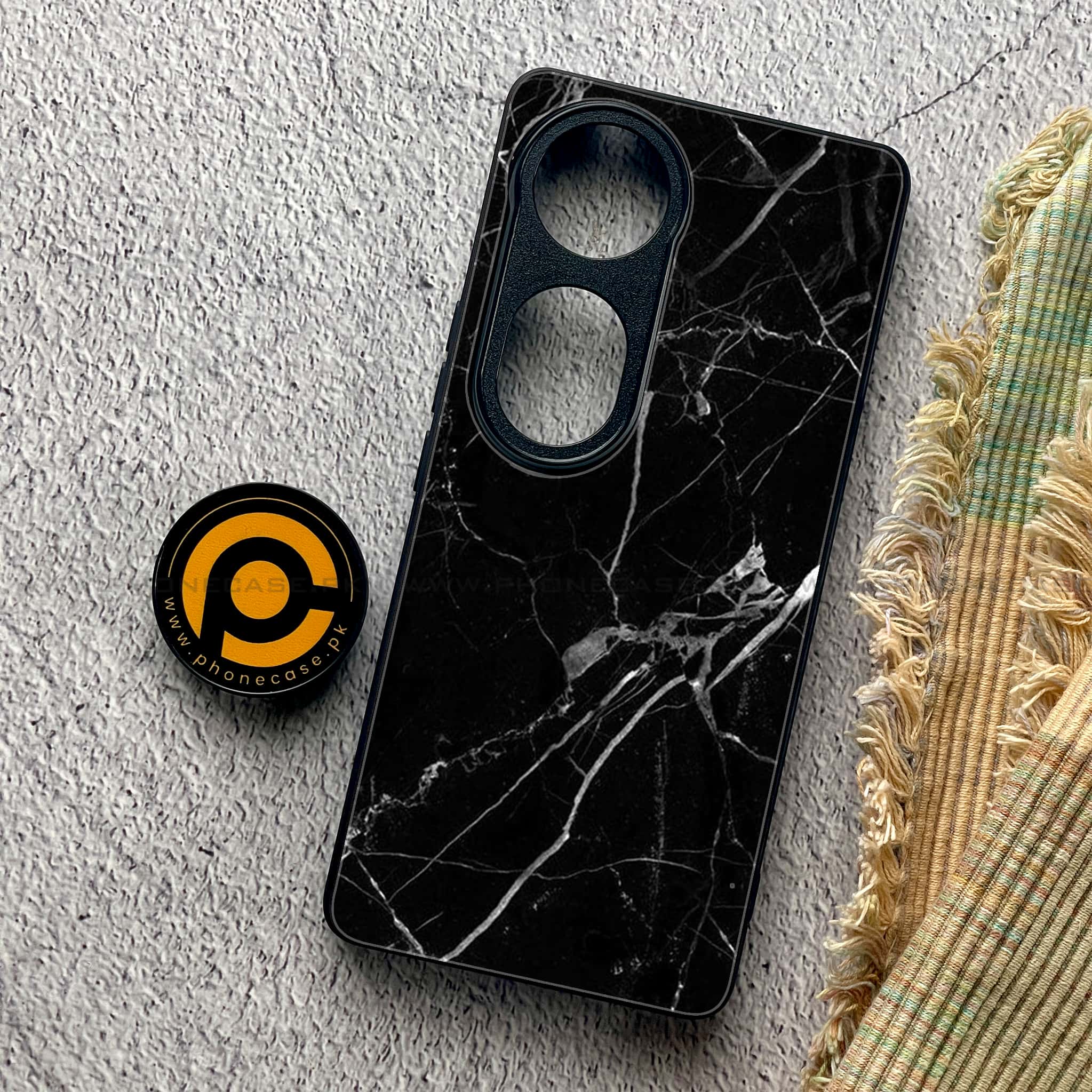 Vivo V40 Pro - Black Marble Series - Premium Metal Printed soft Bumper shock Proof Case