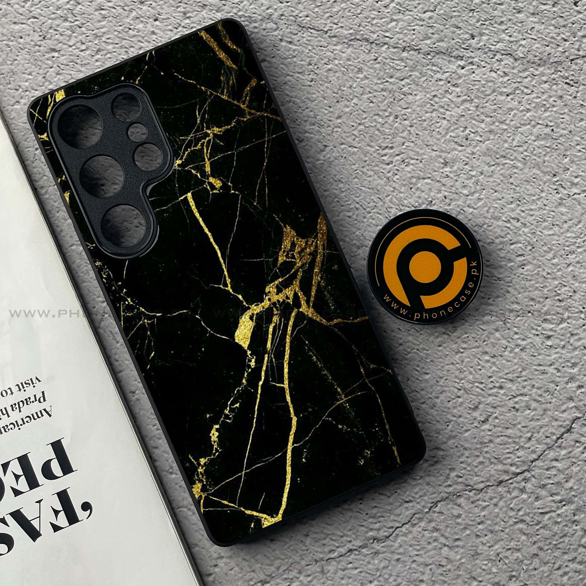 OnePlus 13 - Black Marble Series - Premium Metal Printed soft Bumper shock Proof Case