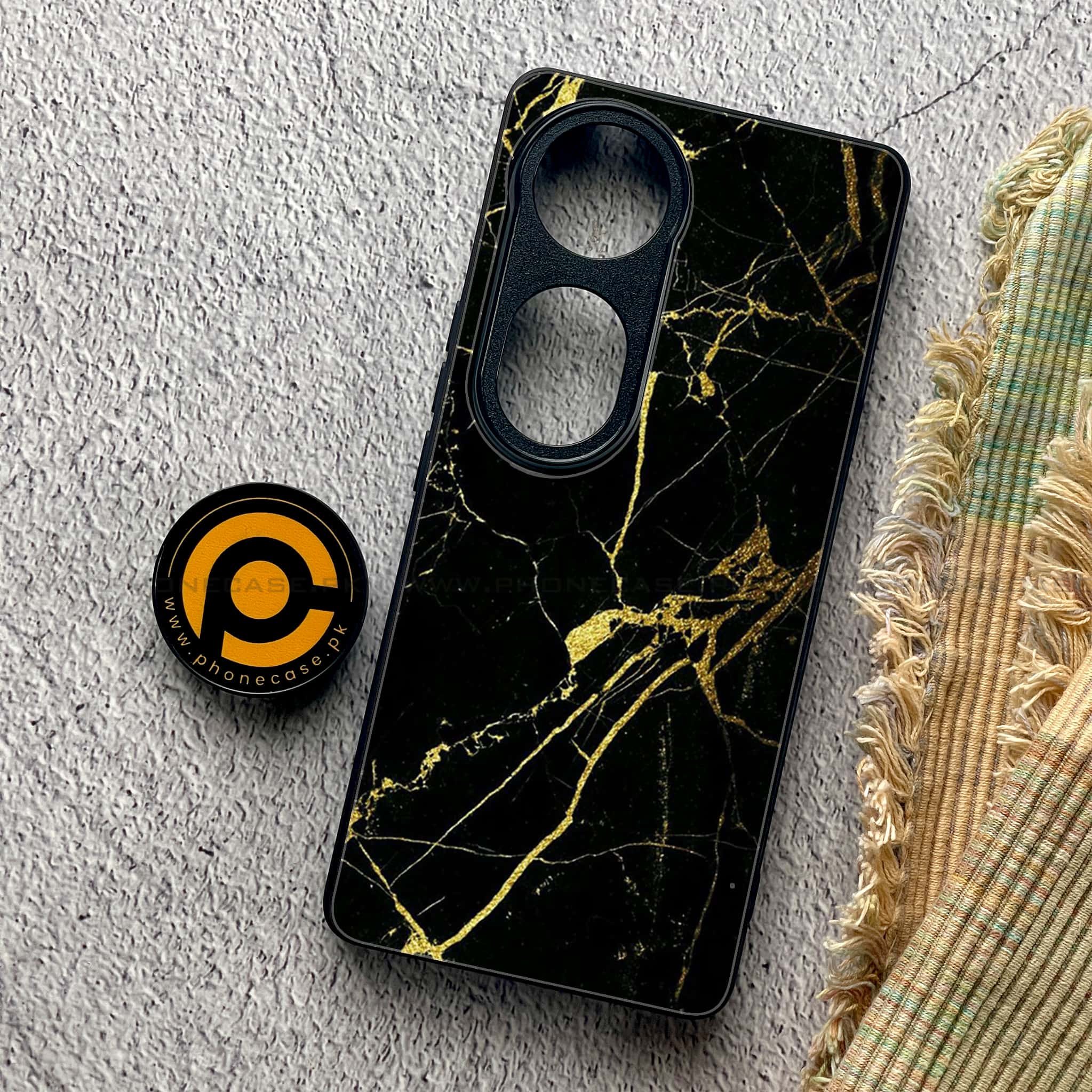 Vivo S19 Pro - Black Marble Series - Premium Metal Printed soft Bumper shock Proof Case
