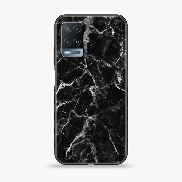 Samsung Galaxy A54 - Black Marble Design 4 - Premium Printed Glass soft Bumper shock Proof Case CS-15230