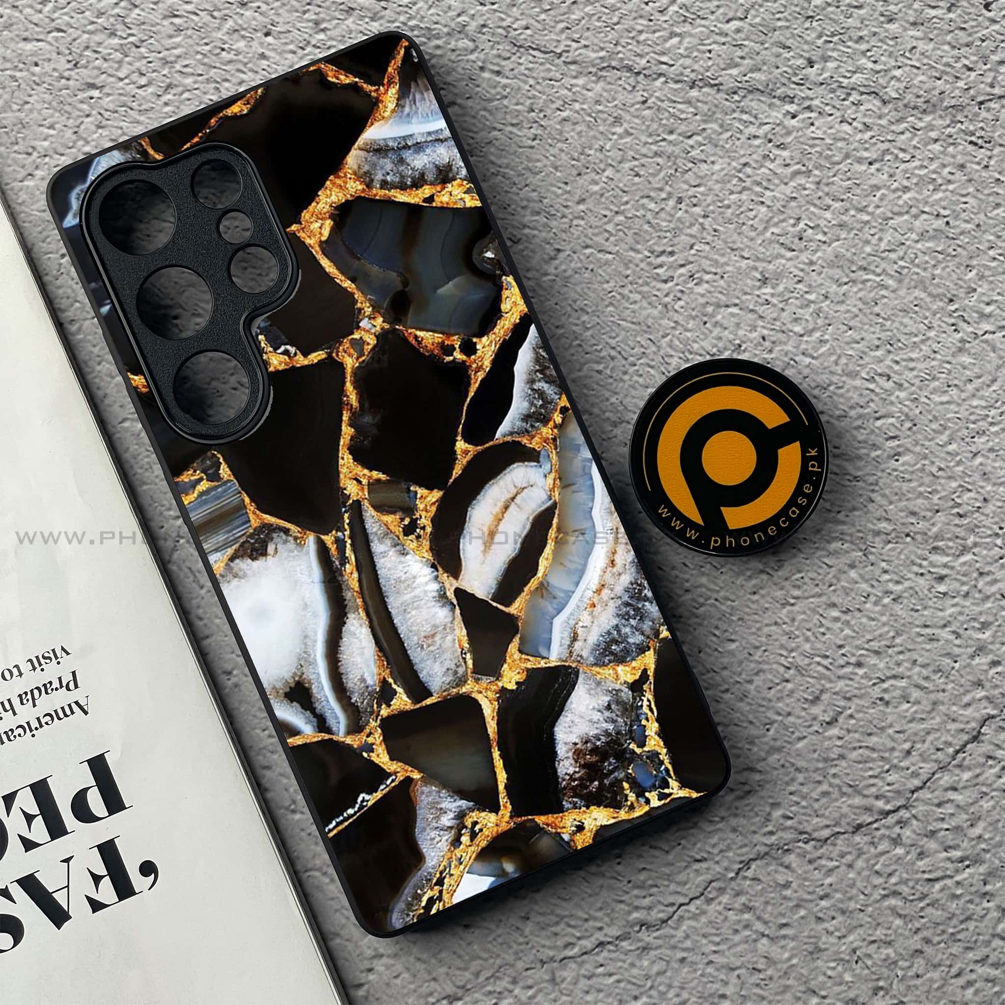 OnePlus 13 - Black Marble Series - Premium Metal Printed soft Bumper shock Proof Case