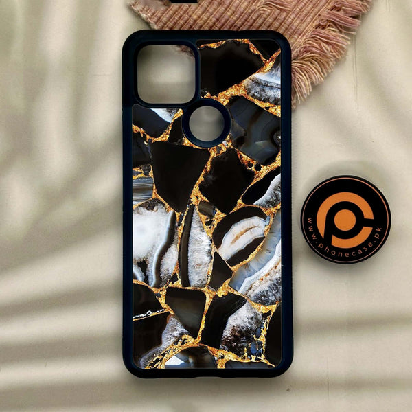 Google Pixel 4a 5G - Black Marble Design 5 - Premium Metal Printed Soft Bumper Shock Proof Case