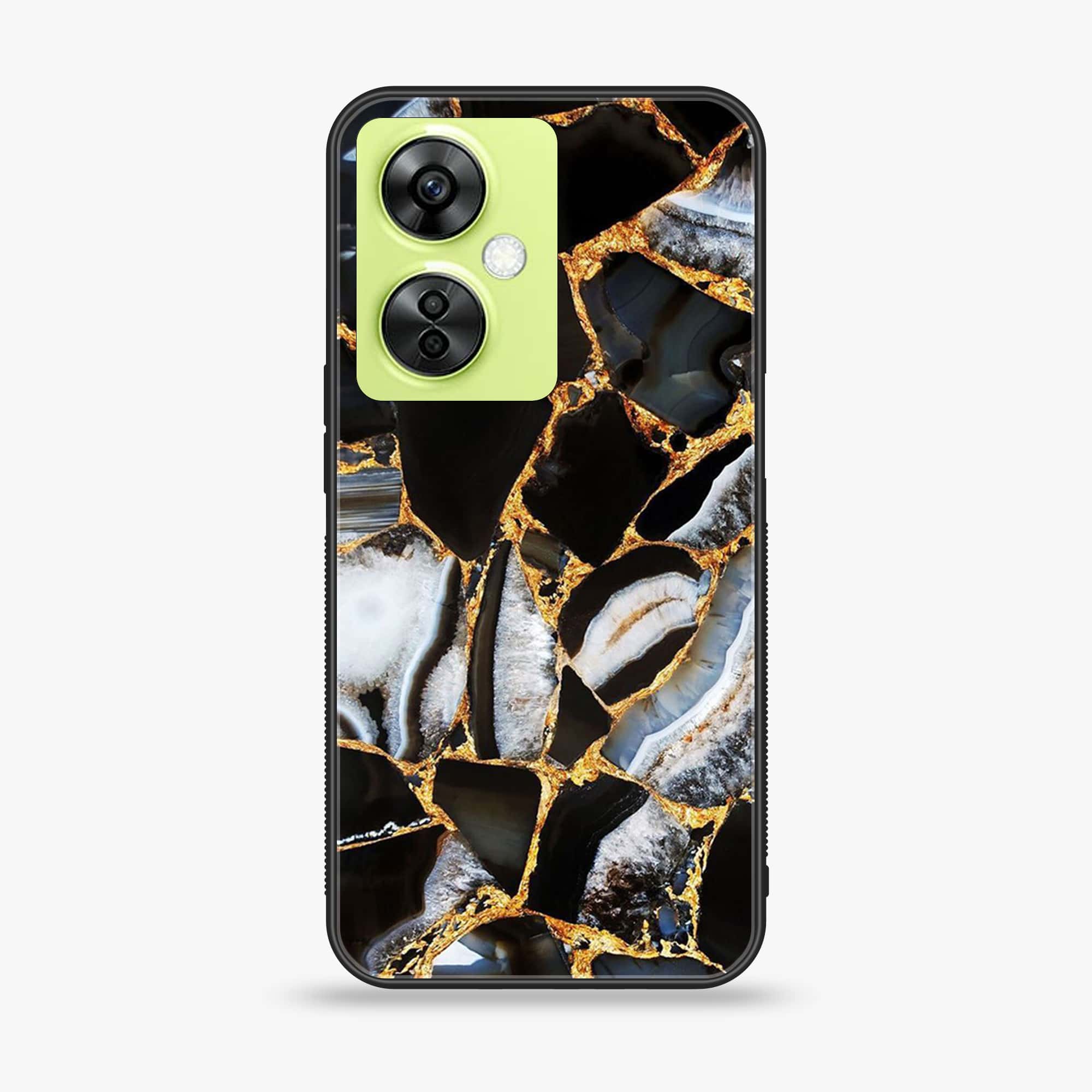 OnePlus Nord CE 3 Lite - Black Marble Series - Premium Printed soft Bumper shock Proof Case