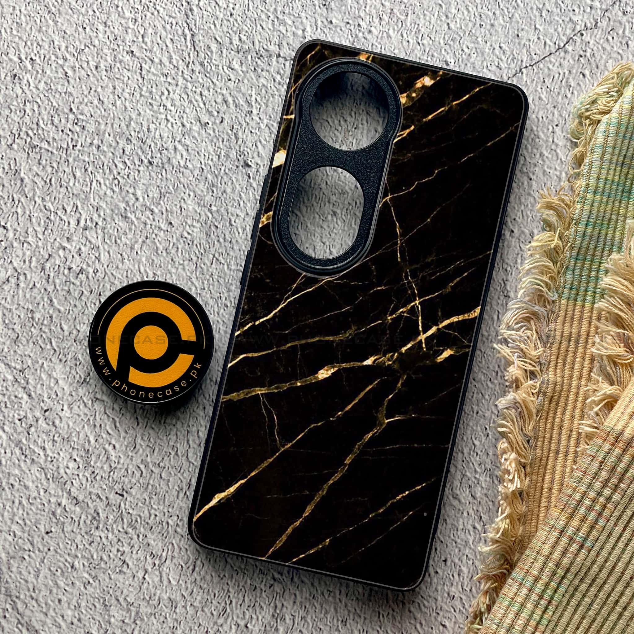 Vivo V40 Pro - Black Marble Series - Premium Metal Printed soft Bumper shock Proof Case